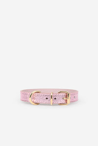 Pink Metal Toy Dog Collar - M / Pink