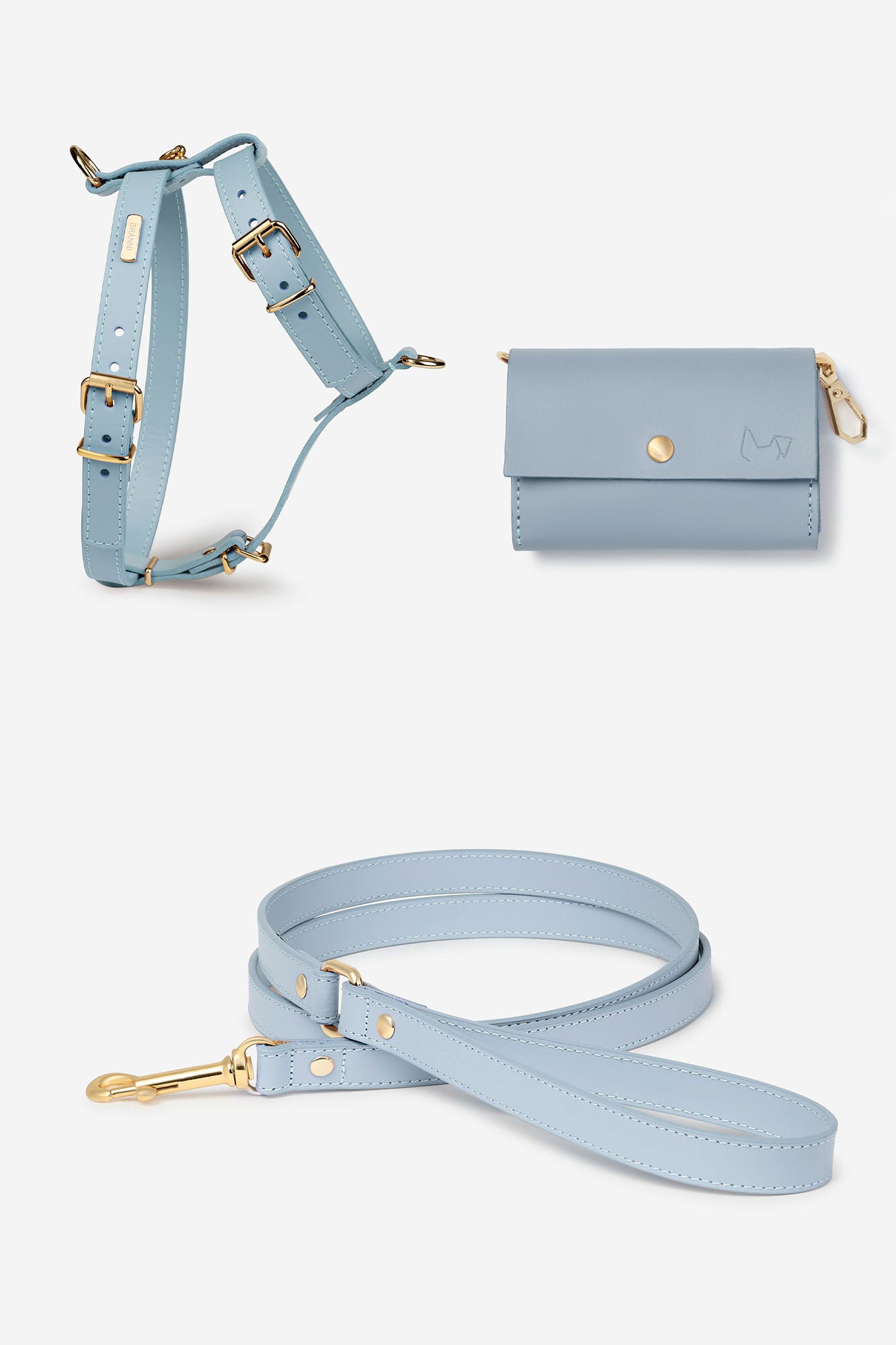 arnés azul cielo para perro pequeño