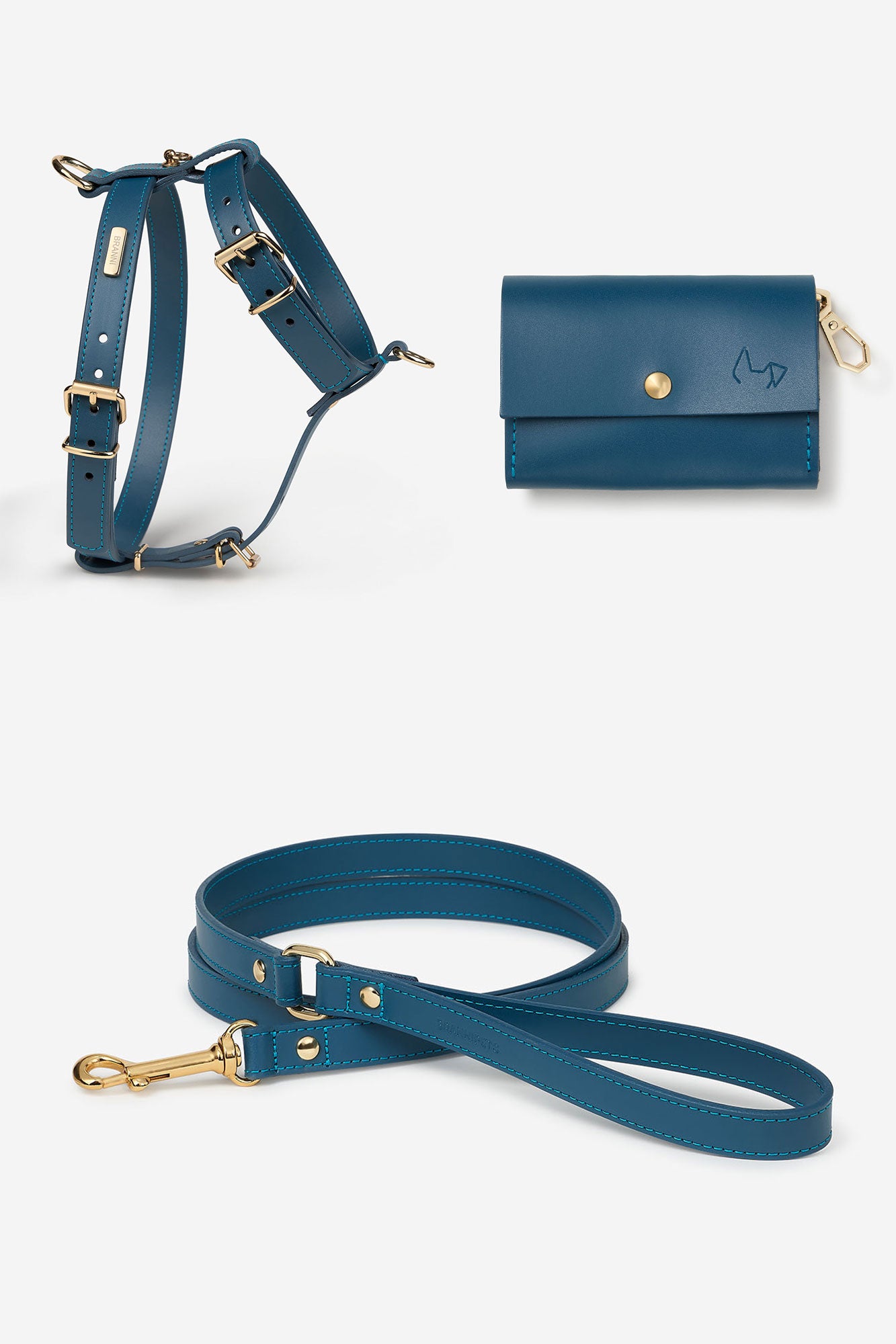 arnés azul marino para perro