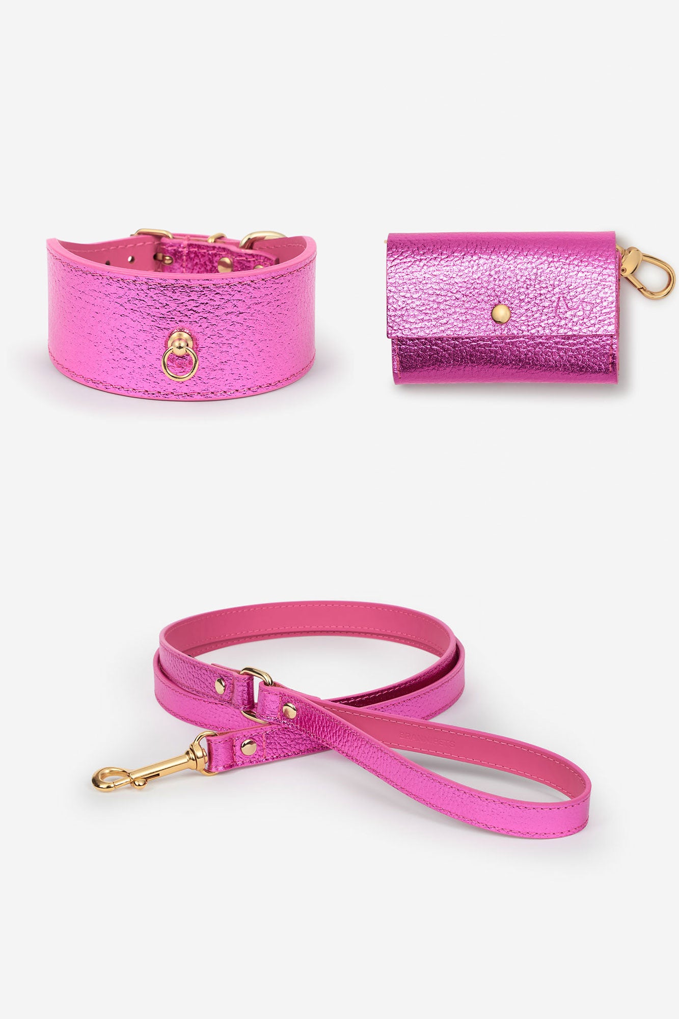 Kit collar Galgo Metal fucsia