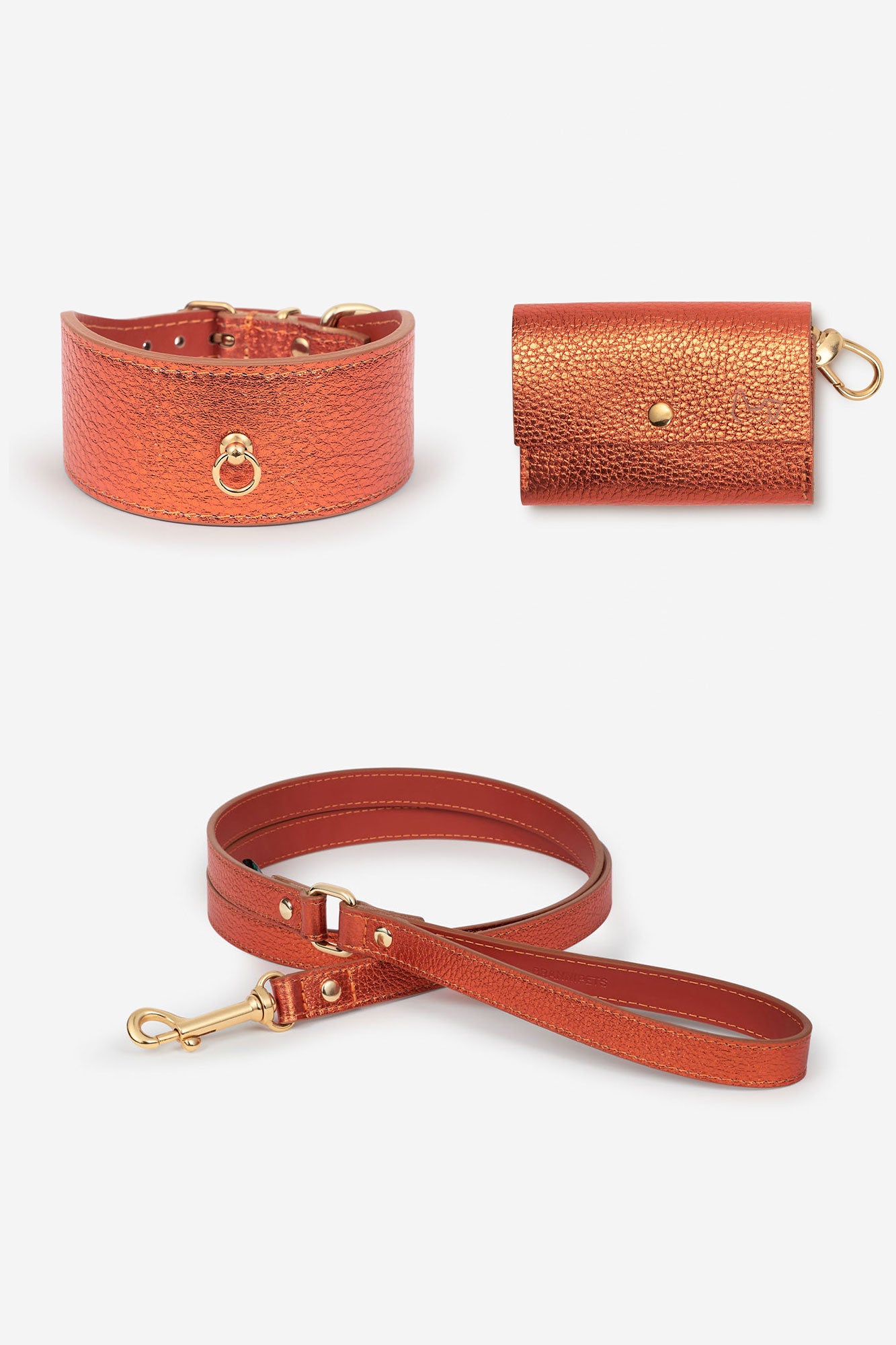 Kit collar Galgo Metal naranja