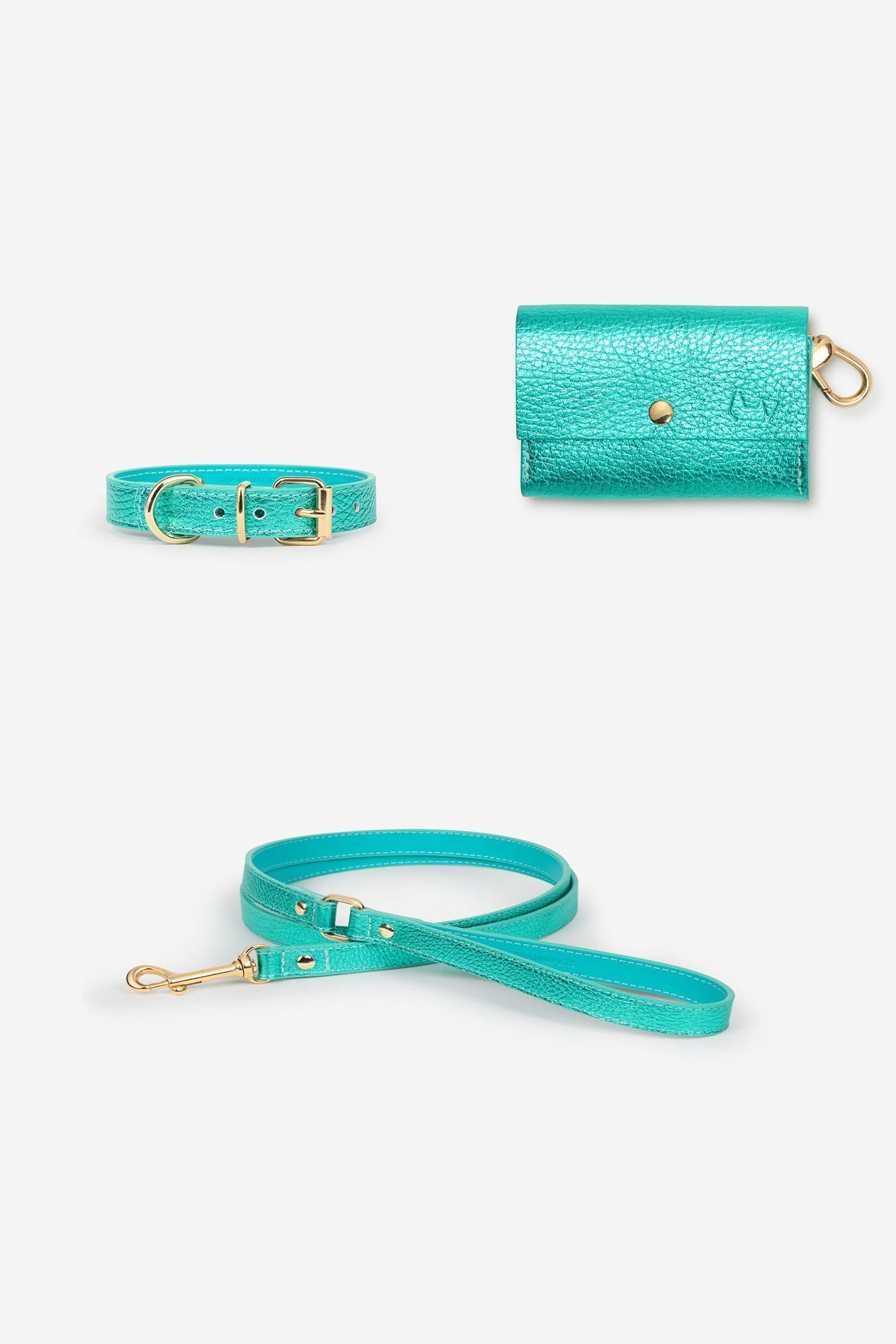 Turquoise Metal Toy collar kit