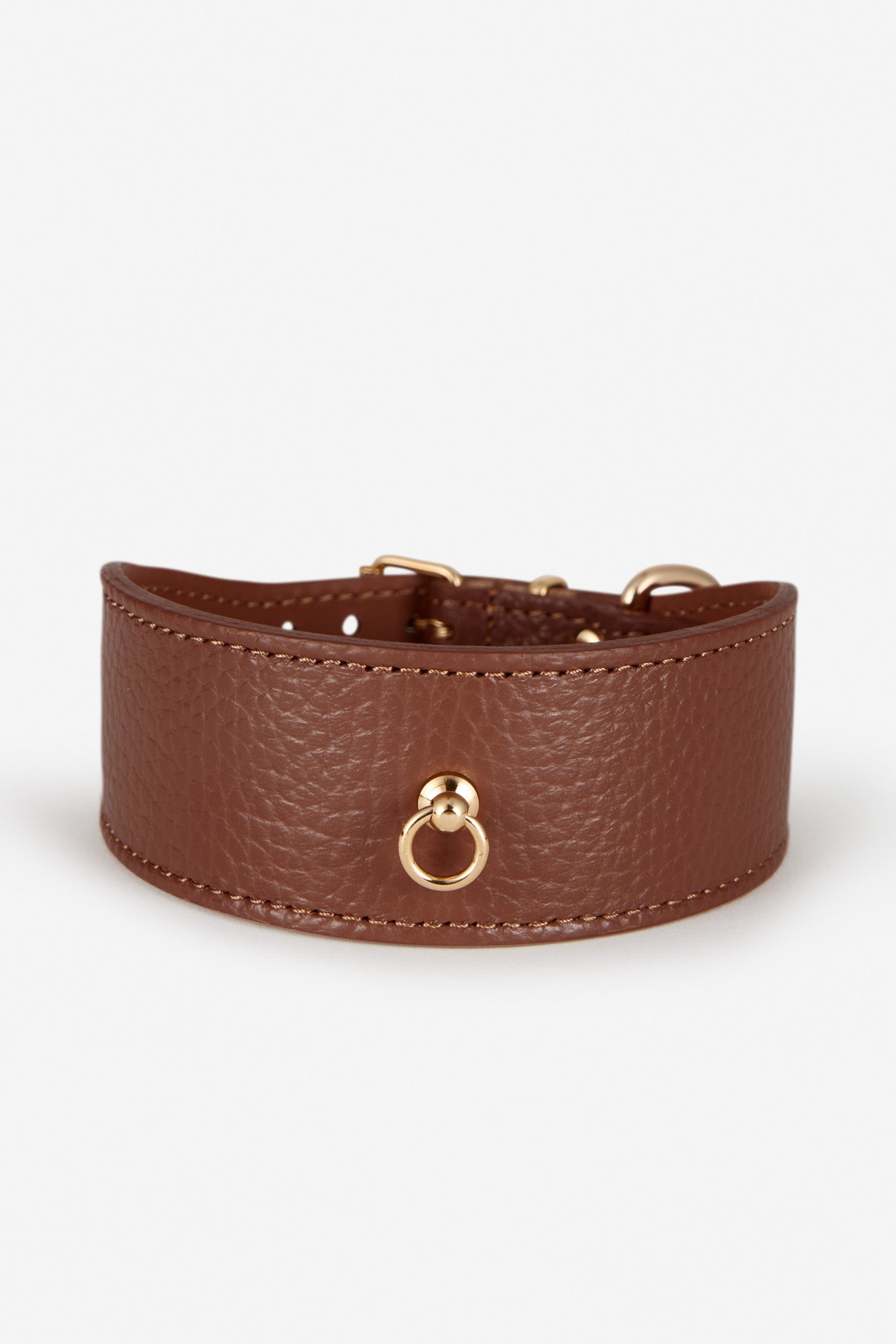 Brown greyhound collar