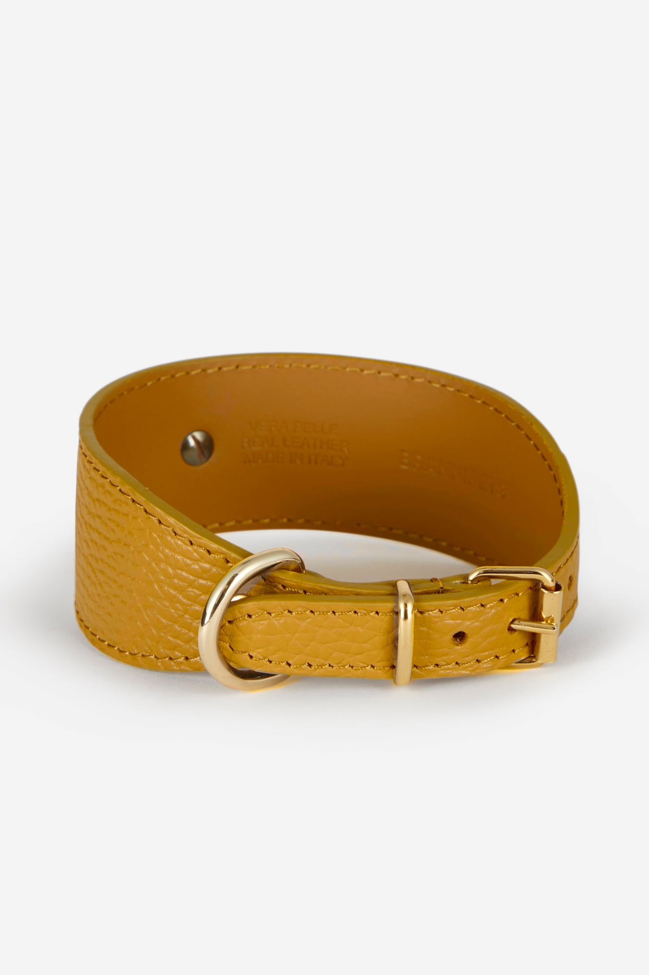 Juno Greyhound collar mustard yellow
