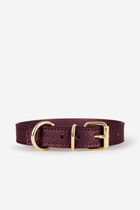 Juno Burgundy Dog Collar - Granate / XS