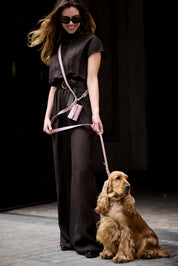 Nara Hundeset Rosa: Halsband & Leine aus Leder