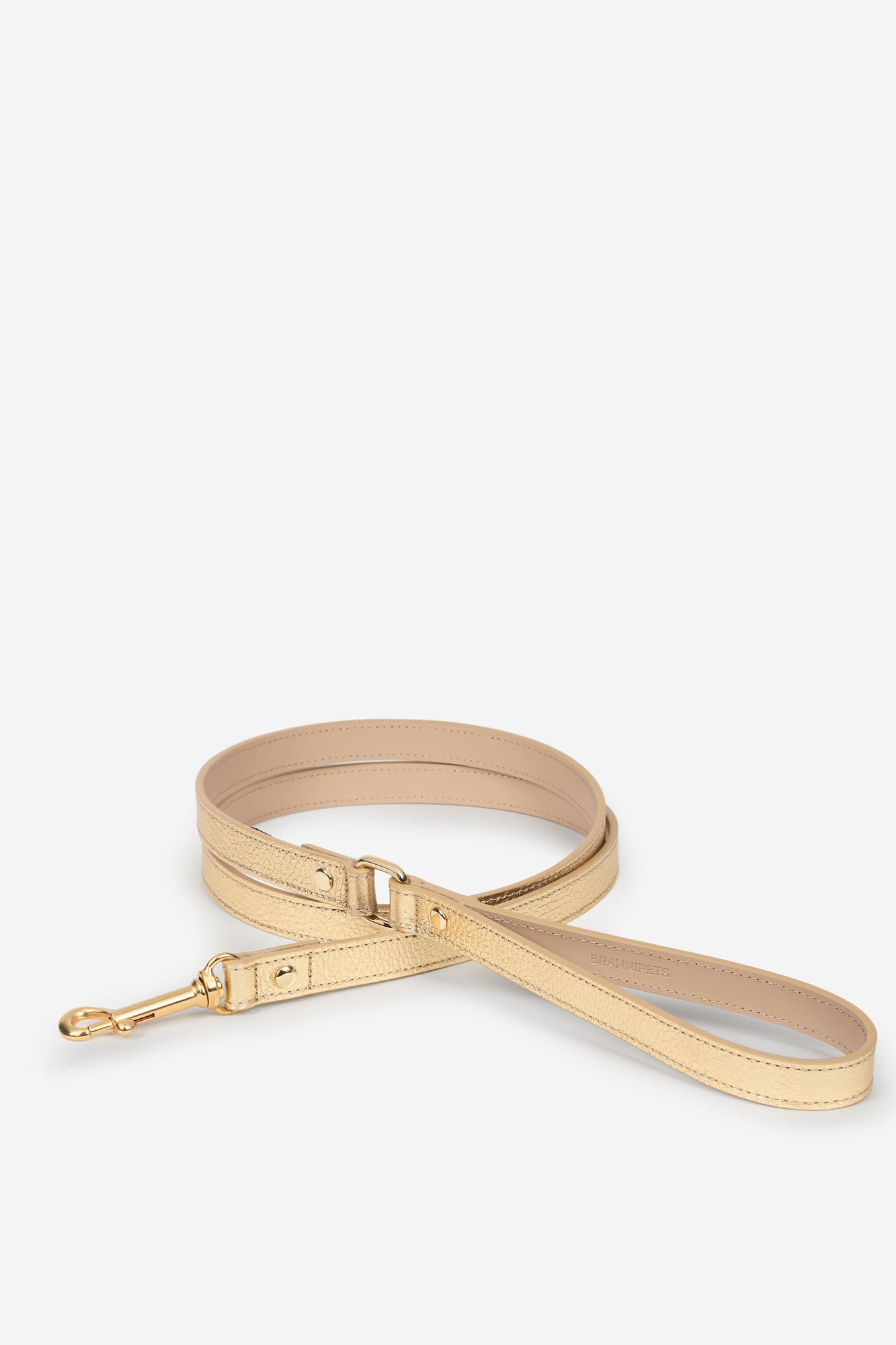 Correa para perros de color dorado metalizado