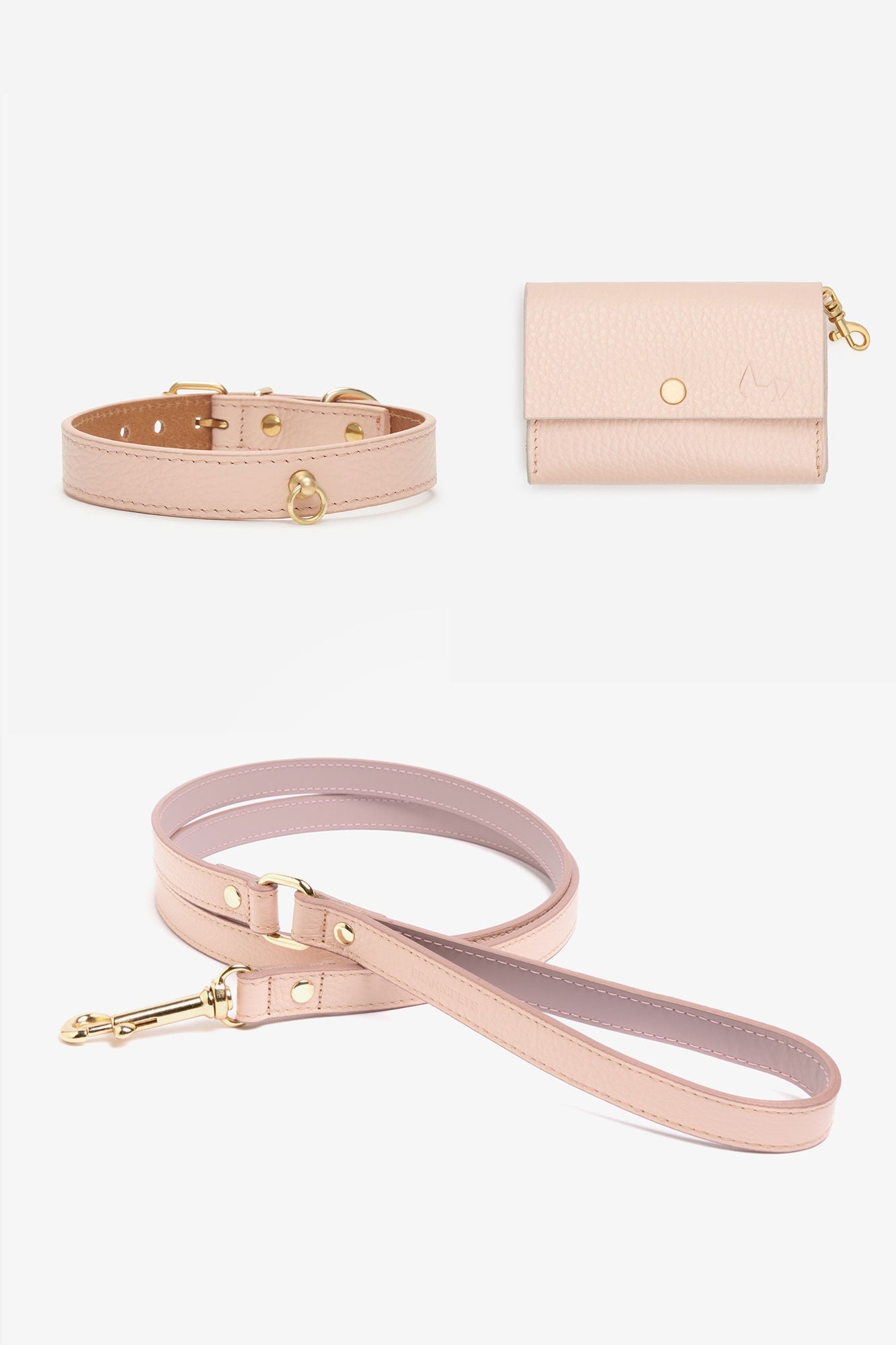 Kit collar perro Juno melocotón