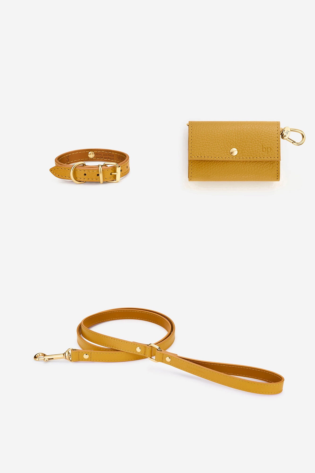 Kit collar perro Toy Juno amarillo mostaza