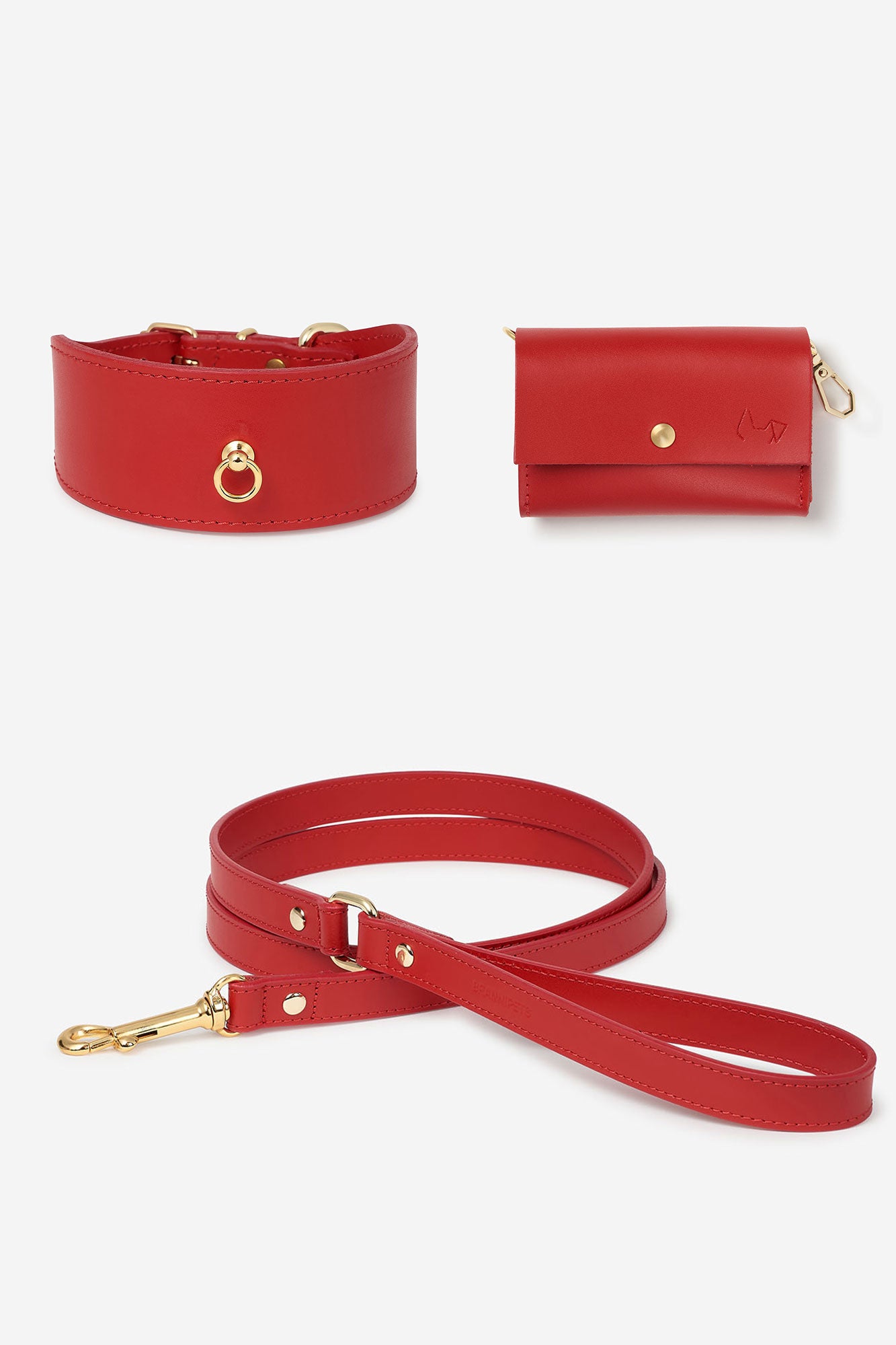 Kit collar Galgo Nara rojo