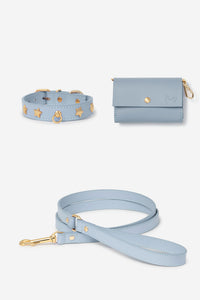 Set con collare per cani Nara azzurro cielo - M / Classica / Standard