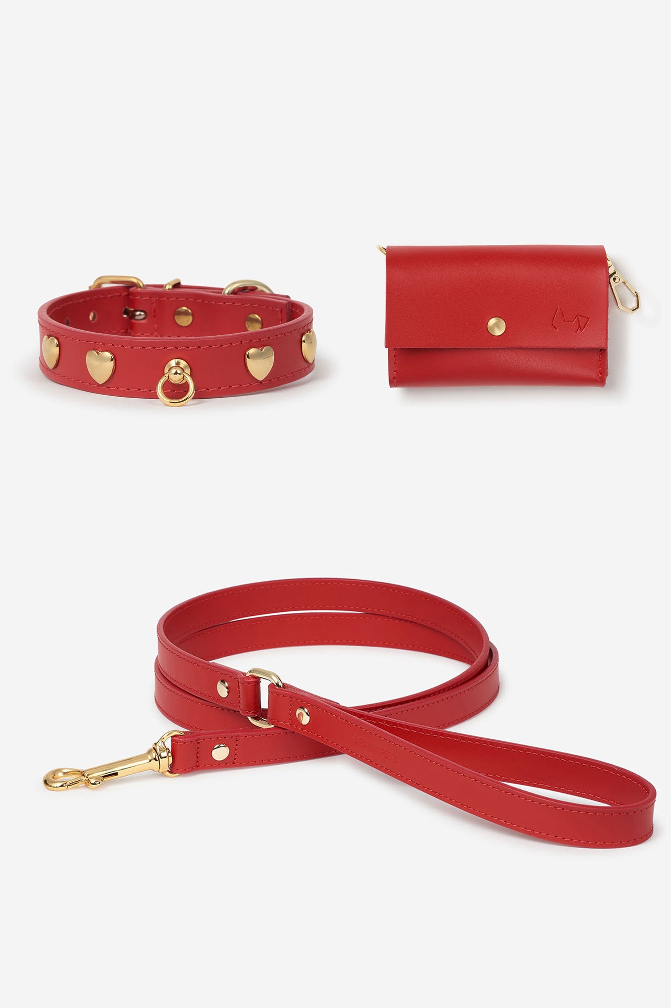 Kit collar perro Nara rojo