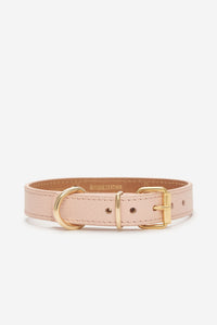 Peach Leather Juno Dog Collar - Melocotón / XS
