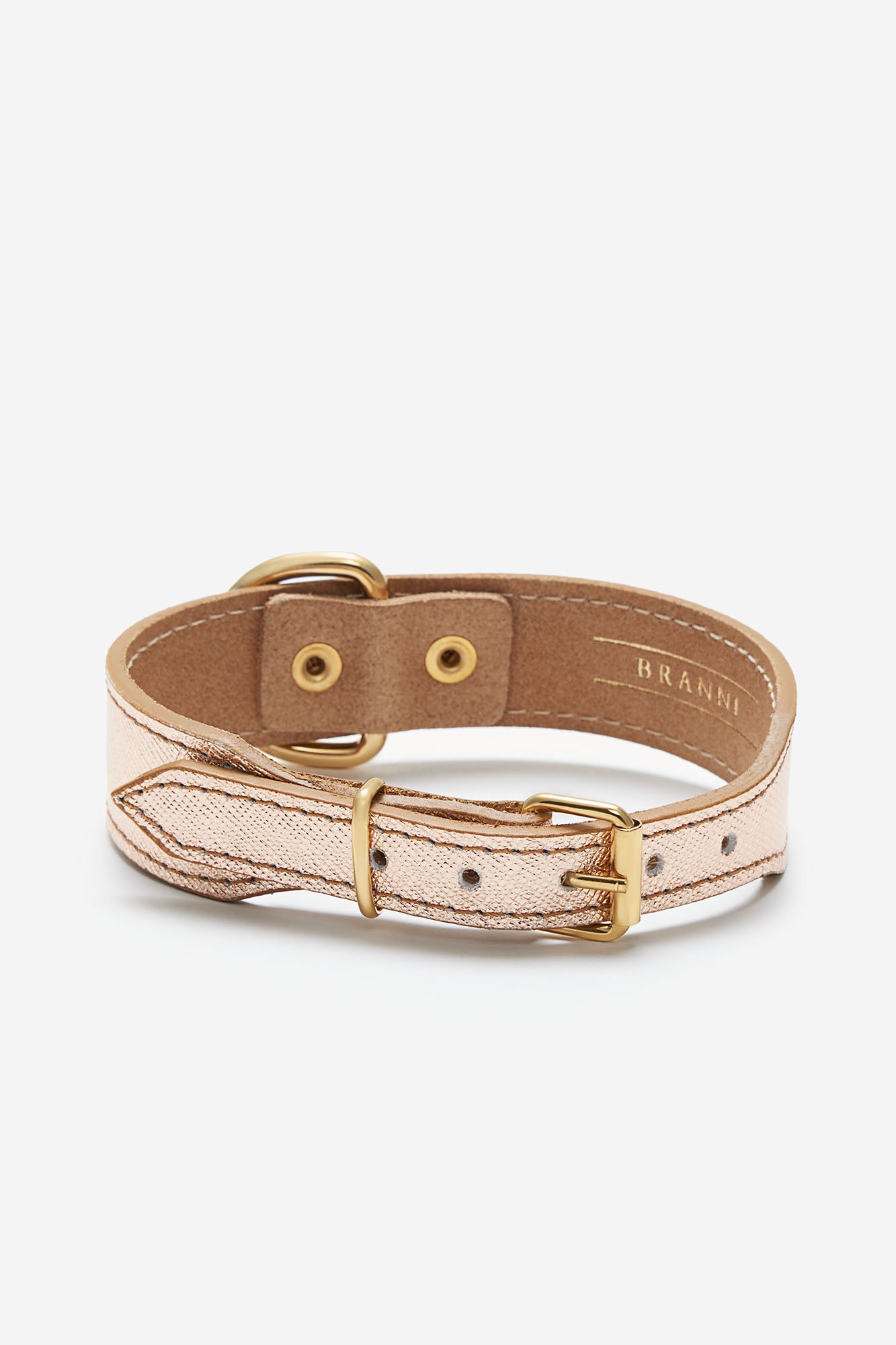 Collar para perros Moni de color rosé trasera