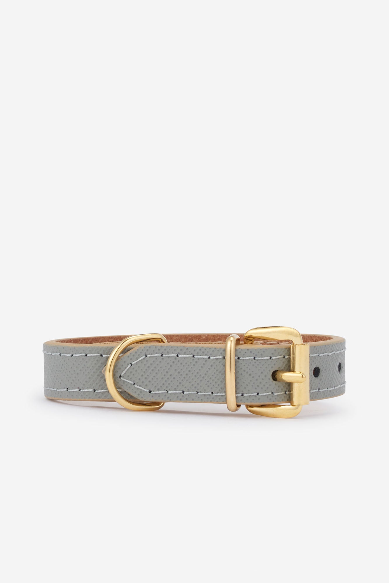 Collar para perro pequeño toy Moni de color gris frontal