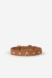 Camel Leather Nara Toy Dog Collar - Camel / XS
