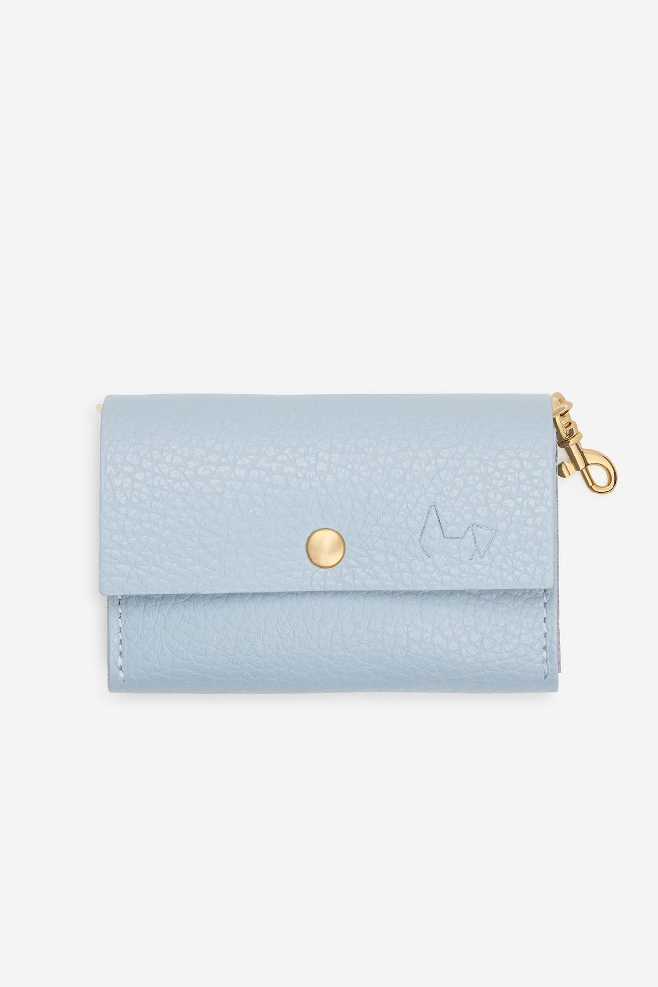 Porta bolsas para perros Juno azul cielo frontal